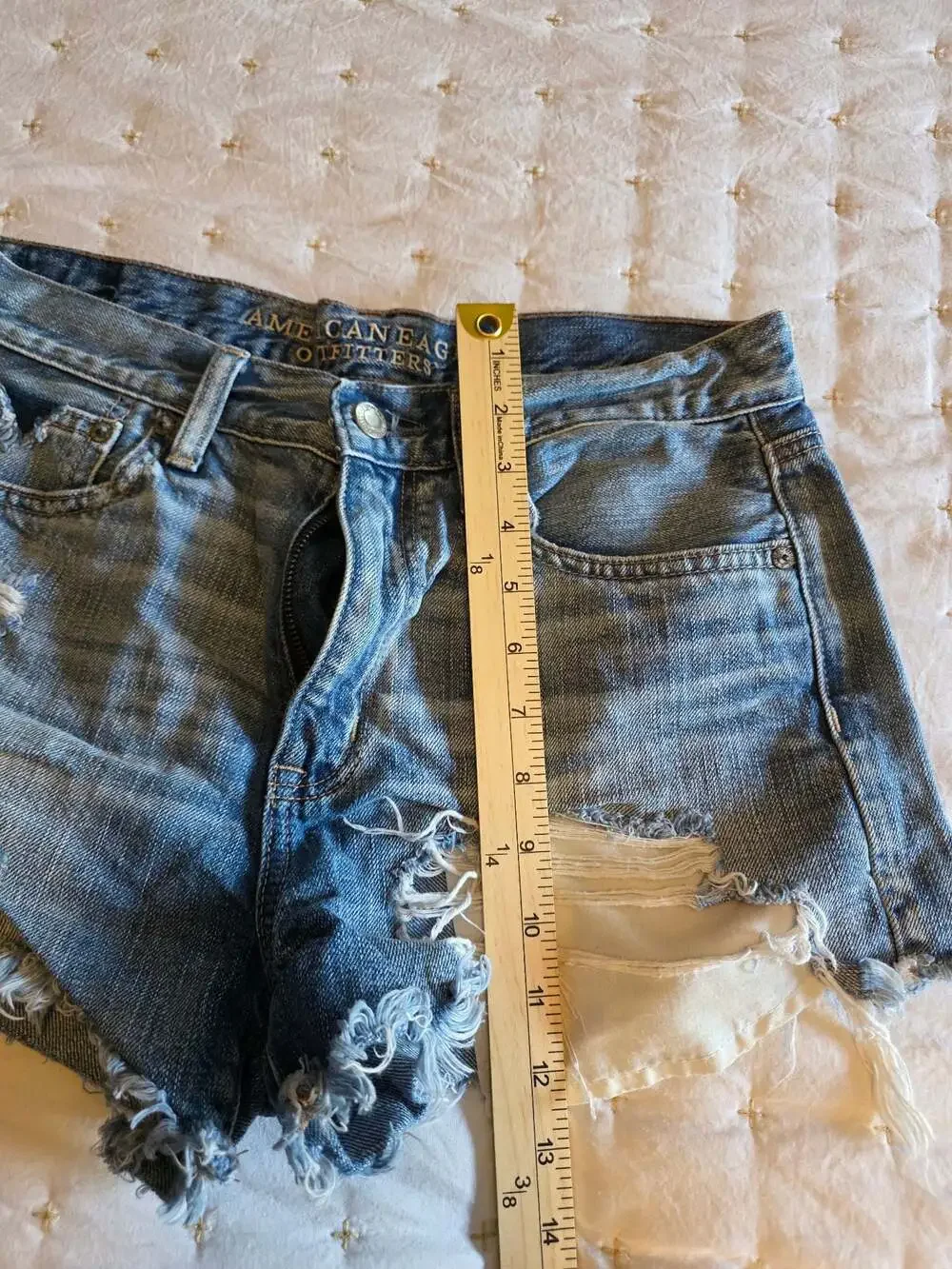 American Eagle Outfitters Vintage Hi-Rise Festival Cut Off Jean Shorts Size 8
